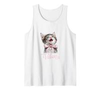 Trendy Apparel in My Villain Era Cute Smiling Kitten Bow Canotta