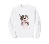 Trendy Apparel in My Villain Era Cute Smiling Kitten Bow Felpa