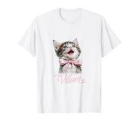 Trendy Apparel in My Villain Era Cute Smiling Kitten Bow Maglietta