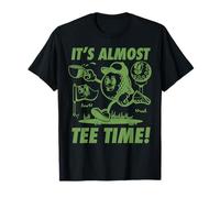 Trendy Apparel It's Almost Tee Time! Running Toon Golf Ball Maglietta