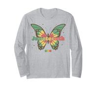 Trendy Apparel Juneteenth 1865 Green Red & Yellow Butterfly Maglia a Manica