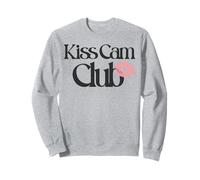 Trendy Apparel Kiss Cam Club Lipstick Vintage Dark Logo Felpa