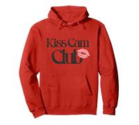Trendy Apparel Kiss Cam Club Lipstick Vintage Dark Logo Felpa con Cappuccio