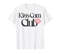 Trendy Apparel Kiss Cam Club Lipstick Vintage Dark Logo Maglietta
