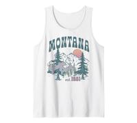 Trendy Apparel Montana Glacier Park EST 1901 Forest Sun Rise Canotta