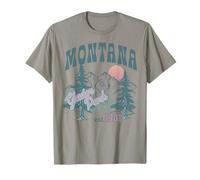 Trendy Apparel Montana Glacier Park EST 1901 Forest Sun Rise Maglietta