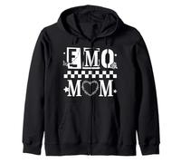 Trendy Apparel Mother's Day Emo Mom Alternative Stencil Font Felpa con Cappuccio