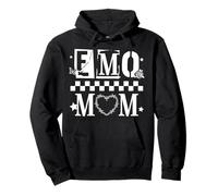 Trendy Apparel Mother's Day Emo Mom Alternative Stencil Font Felpa con Cappuccio