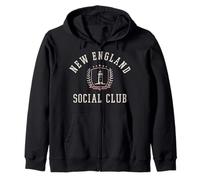 Trendy Apparel New England Social Club Since 1997 Lighthouse Felpa con Cappuccio