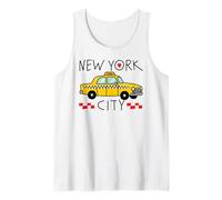Trendy Apparel New York City Little Yellow Taxi Cab & Apple Canotta