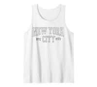 Trendy Apparel New York City NYC 1973 Bold Hollow Text Canotta