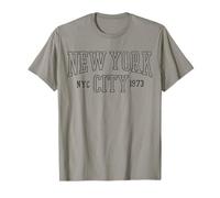 Trendy Apparel New York City NYC 1973 Bold Hollow Text Maglietta