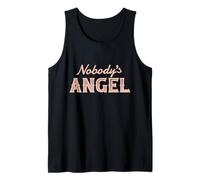 Trendy Apparel Nobody's Angel Back Angel Wings Graphic Canotta