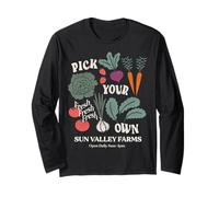 Trendy Apparel Pick Your Own Sun Valley Farms Vegetables Maglia a Manica