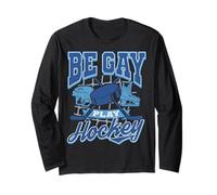 Trendy Apparel Play Hockey Blue Maglia a Manica