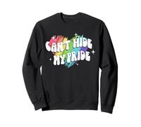 Trendy Apparel Pride Can't Hide My Pride Rainbow Heart Felpa