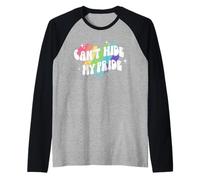Trendy Apparel Pride Can't Hide My Pride Rainbow Heart Maglia con Maniche Raglan