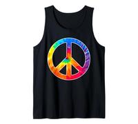 Trendy Apparel Pride Rainbow Tie Dye Peace Big Chest Symbol Canotta