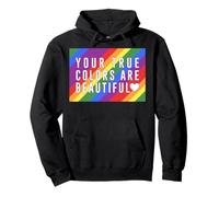 Trendy Apparel Pride Your True Colors Are Beautiful Heart Felpa con Cappuccio