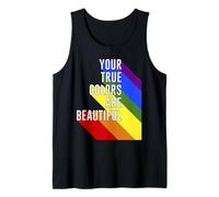 Trendy Apparel Pride Your True Colors Are Beautiful Rainbow Canotta