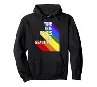Trendy Apparel Pride Your True Colors Are Beautiful Rainbow Felpa con Cappuccio