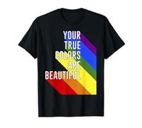 Trendy Apparel Pride Your True Colors Are Beautiful Rainbow Maglietta