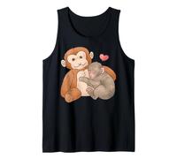 Trendy Apparel Punch The Monkey Cuddling His Plushy Drawing Canotta