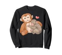 Trendy Apparel Punch The Monkey Cuddling His Plushy Drawing Felpa