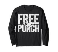 Trendy Apparel Punch The Monkey Free Punch Bold Silhouette Maglia a Manica