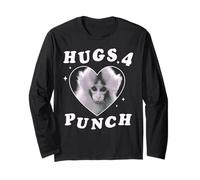 Trendy Apparel Punch The Monkey Hugs 4 Punch Heart Frame Maglia a Manica