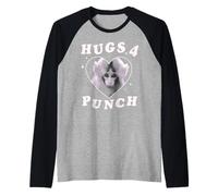 Trendy Apparel Punch The Monkey Hugs 4 Punch Heart Frame Maglia con Maniche Raglan