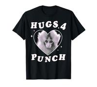 Trendy Apparel Punch The Monkey Hugs 4 Punch Heart Frame Maglietta