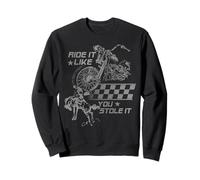 Trendy Apparel Ride It Like You Stole It Motorcycle Cowboy Felpa