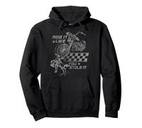 Trendy Apparel Ride It Like You Stole It Motorcycle Cowboy Felpa con Cappuccio