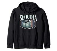 Trendy Apparel Sequoia California National Park Forest Trees Felpa con Cappuccio
