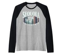 Trendy Apparel Sequoia California National Park Tree Scenery Maglia con Maniche Raglan