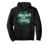 Trendy Apparel St. Patrick's Day Believe in Luck Clover Logo Felpa con Cappuccio