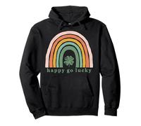 Trendy Apparel St. Patrick's Day Happy Go Lucky Rainbow Logo Felpa con Cappuccio