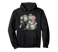 Trendy Apparel St. Patrick's Day Kitties & Clovers Portrait Felpa con Cappuccio