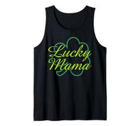 Trendy Apparel St. Patrick's Day Lucky Mama Clover Logo Canotta
