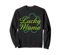 Trendy Apparel St. Patrick's Day Lucky Mama Clover Logo Felpa
