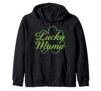 Trendy Apparel St. Patrick's Day Lucky Mama Clover Logo Felpa con Cappuccio