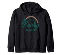 Trendy Apparel St. Patrick's Day One Lucky Mama Rainbow Logo Felpa con Cappuccio