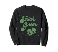 Trendy Apparel St. Patrick's Day Think Green Distressed Logo Felpa
