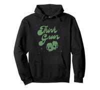 Trendy Apparel St. Patrick's Day Think Green Distressed Logo Felpa con Cappuccio