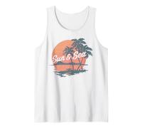 Trendy Apparel Sun & Sea Expedition Sunset And Palm Trees Canotta