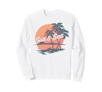 Trendy Apparel Sun & Sea Expedition Sunset And Palm Trees Felpa