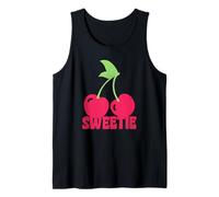 Trendy Apparel Sweetie Two Cherries On A STEM Illustration Canotta