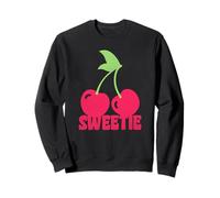 Trendy Apparel Sweetie Two Cherries On A STEM Illustration Felpa