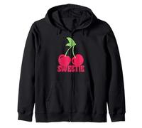 Trendy Apparel Sweetie Two Cherries On A STEM Illustration Felpa con Cappuccio